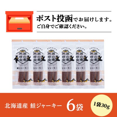 鮭ジャーキー30g 6袋 おつまみ おやつ 北海道 ＜佐藤水産＞