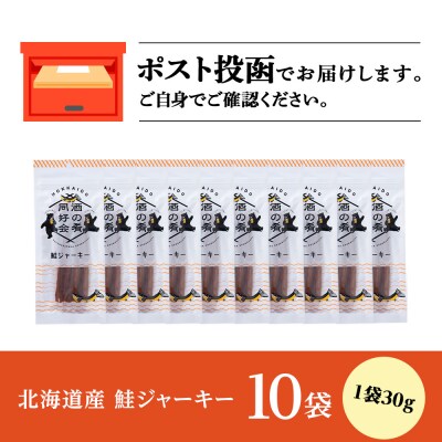 鮭ジャーキー30g 10袋 おつまみ おやつ 北海道 ＜佐藤水産＞