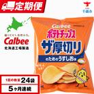 【定期便5カ月】ザ厚切りのための うすしお味 24袋 2箱 カルビー ポテトチップス 
