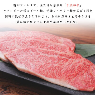 ちとせ和牛「千美」サーロインステーキ　200g×3枚＜肉の山本＞