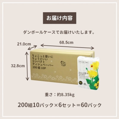 ティッシュ 60パック ソフトパック ティッシュペーパー アスト てんとう虫[sf068-018]