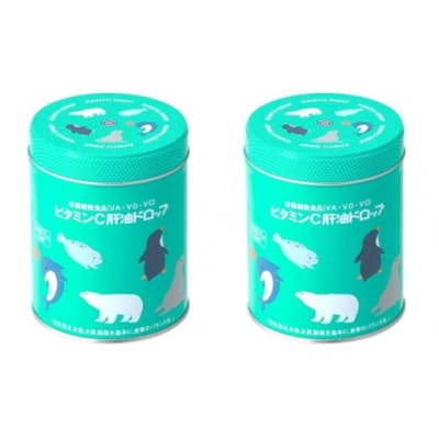 ビタミンC肝油ドロップ 300粒 2缶セットオレンジ風味[No5755-0318]