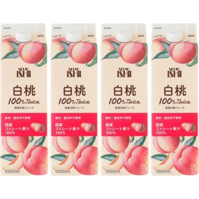 成城石井 国産白桃ジュース 1000ml×4本(C10)