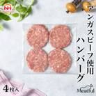【ふるさと納税】 アンガスビーフ使用 ハンバーグ4枚 手作り 千葉 船橋  日本ハム ミートフル