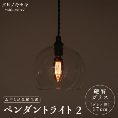 ペンダント ライト 2 (ガラス 径17cm)/タビノキセキ [ADB035]