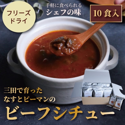 三田で育ったなすとピーマンのビーフシチュー 10食入