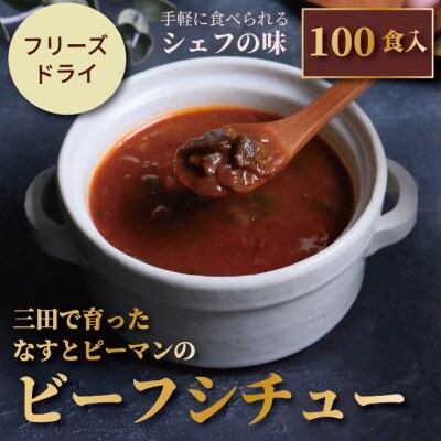 三田で育ったなすとピーマンのビーフシチュー 100食入