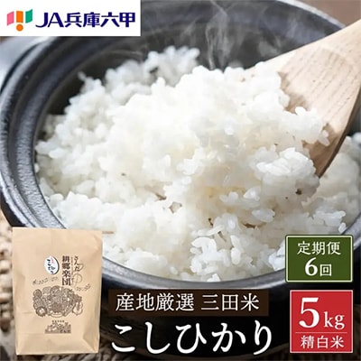 【毎月定期便】三田米コシヒカリ 精米 5kg全6回