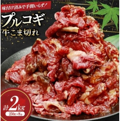 牛肉 プルコギ 牛こま切れ 計2kg 250g×8p 個包装