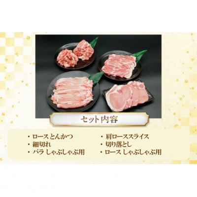 豚肉 バラエティ セット 計3kg ロース とんかつ用 豚こま 肩ロース スライス 切り落とし