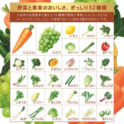 【毎月定期便】【12本】小岩井　無添加野菜　32種の野菜と果実　930gペットボトル全2回