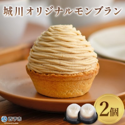 <城川オリジナルモンブラン(2個入)>　スイーツ　ケーキ　マロン　和栗　国産　愛媛