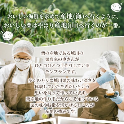 <城川オリジナルモンブラン(2個入)>　スイーツ　ケーキ　マロン　和栗　国産　愛媛