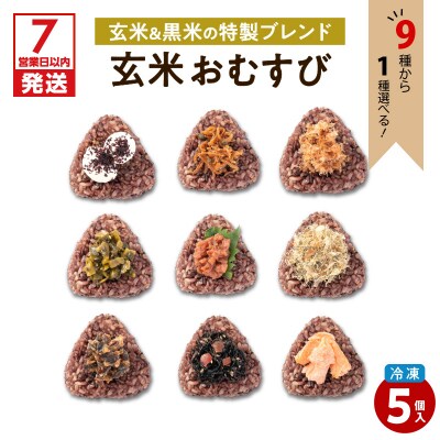 【7営業日以内に発送】冷凍玄米おむすび 5個入り (8)梅の実ひじき　K182-005_08 | ふるさと納税のお礼品