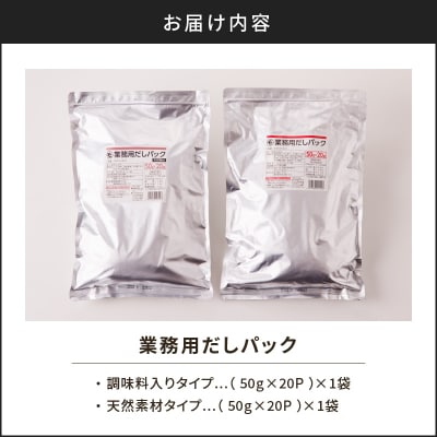 【7営業日以内に発送】業務用だしパック2種 詰め合わせ　K233-007