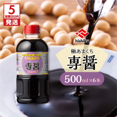 【5営業日以内に発送】ヒシク藤安醸造 極あまくち専醤　500ml×6本　K026-002_01