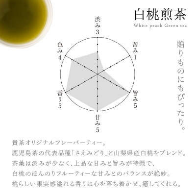 【5営業日以内に発送】日本茶専門店【貴茶-TAKACHA】白桃煎茶 ティーバッグ　　K068-025
