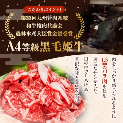 【5営業日以内に発送】黒毛姫牛贅沢旨味 牛丼 5食パック　K258-005_02