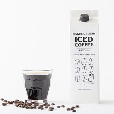 自家焙煎「白馬ブレンド」アイスコーヒー1L×6本セット+白馬三山ブレンドコーヒーボックス 15パック