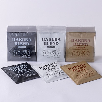 自家焙煎「白馬ブレンド」アイスコーヒー1L×6本セット+白馬三山ブレンドコーヒーボックス 15パック