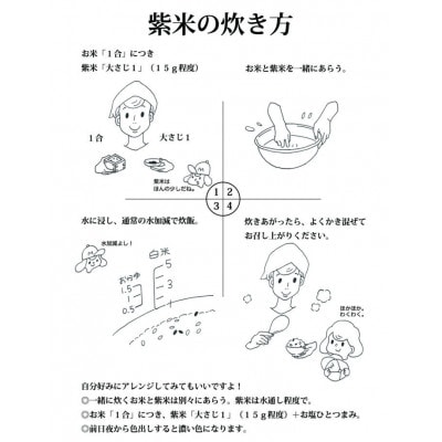 長野県白馬村産　青鬼で取れた紫米 1kg