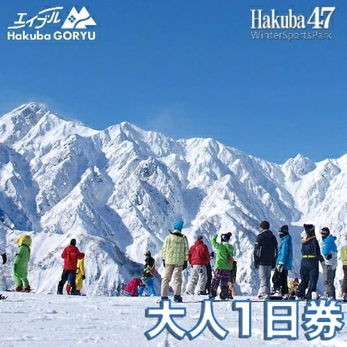 長野県エイブル白馬五竜&Hakuba47スキー場共通リフト券【大人1日券1枚】