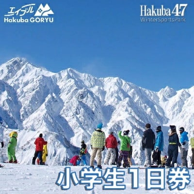 長野県エイブル白馬五竜&Hakuba47スキー場共通リフト券【小人1日券1枚】