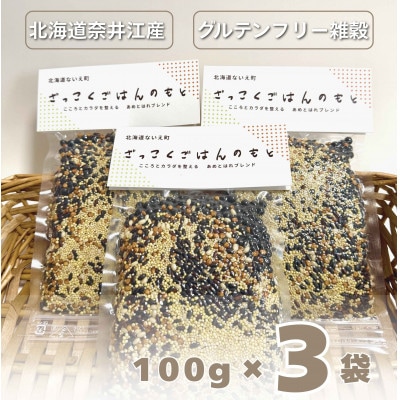 北海道奈井江産　ざっこくごはんのもと　100g×3袋セット