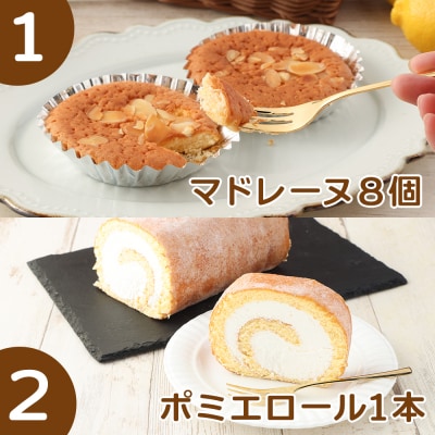 スイーツ定期便(5回コース)お菓子 ケーキ マドレーヌ 洋菓子 お楽しみ【J00232】