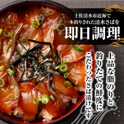 清水さばの漬け丼セット100g×4Pセット(ブランドゴマサバ)海鮮丼 冷凍惣菜【R00790】