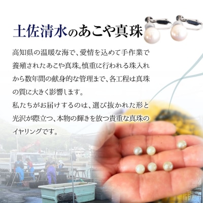 あこや本真珠のピアス(8mm珠・スタッドタイプ・ホワイトピンクカラー) 【R00707】