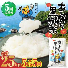 米 定期便 あしずり黒潮米5kg&times;5回(コシヒカリ)精米 白米 ブランド米 ご飯【J00022】
