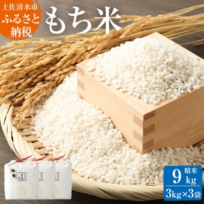 2025年発送 令和7年産 もち米9kg(精米3kg×3袋)ヒメノモチ 餅 国産 【R00562】