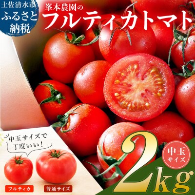【11月発送】トマト魂!峯本の贅沢フルティカトマト(中玉サイズ)2キロ 【R01032】