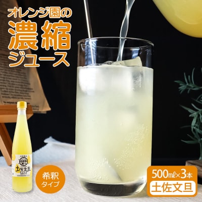オレンジ園の濃縮ジュース 土佐文旦 500ml 3本 希釈用 チューハイ 柑橘類 【R01119】