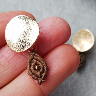マクラメ編み ピアス アクセサリー ハンドメイド 作家作品 おしゃれ ギフト 贈り物【R01165】
