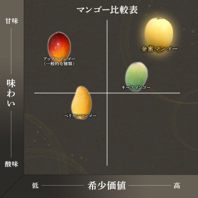 2種定期便 アップルマンゴー&金蜜マンゴー(各種1kg・2個～4個入り)完熟フルーツ【J00025】