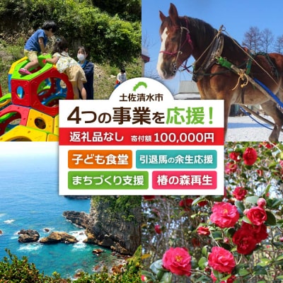 一括寄附で4つの事業を応援!返礼品なし10万円コース クラウドファンディング 支援【R01226】