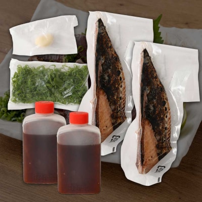 土佐の藁焼き カツオのたたき 冷凍 3～4節(計1.4kg以上～)タレネギにんにく付【R00550】