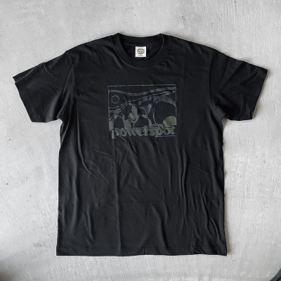 半袖 Tシャツ パワースポット(唐人駄馬)デザイン ブラック Lサイズ【R01354-L】
