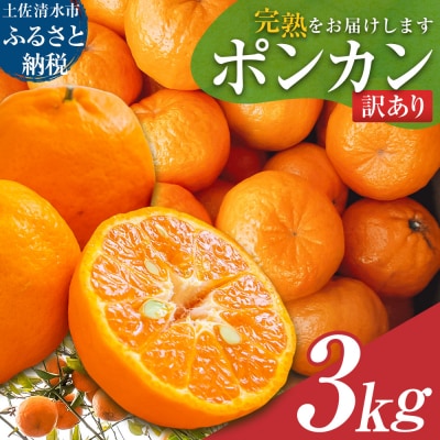 R8.1月下旬発送 訳あり ポンカン 3kg(デコポンの親)家庭用みかん【R01497】