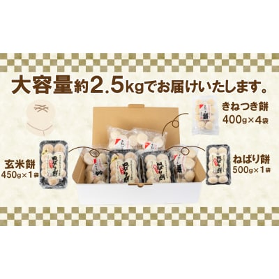 【 期間限定 】ねばり 餅 セット 2.5kg HS007