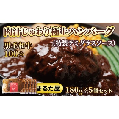 ハンバーグ 180g × 5個 900g 国産 黒毛和牛 100% HW002
