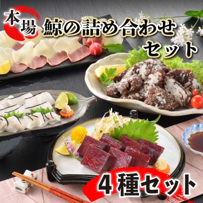 下関鯨屋 日新丸 鯨の詰合せ 4種(竜田揚、赤身肉、本皮スライス、ベーコン) 下関 山口 FG039