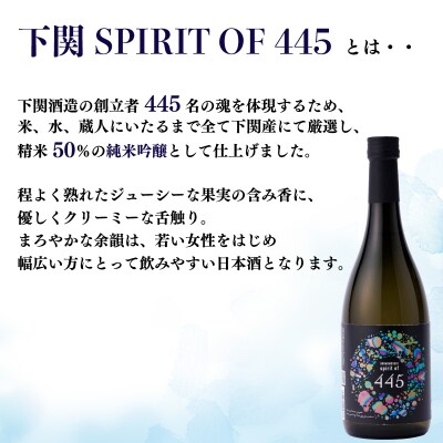 下関 SPIRIT OF 445 純米大吟醸酒 720ml × 2本 EW135
