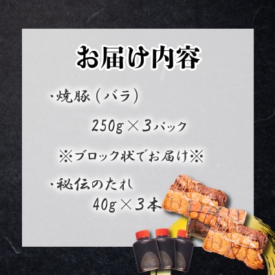 チャーシュー 豚バラ 750g 冷凍 GD203-A
