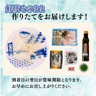 【配送日時指定必須】とらふぐ刺し 鍋 セット2~3人前 冷蔵 EY032