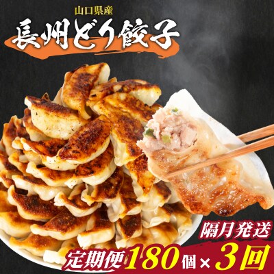 訳あり 長州どり餃子 3回 隔月 定期便 180個 12個×15パック 冷凍 小分け IB041