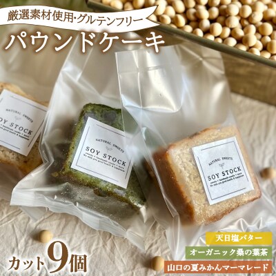 パウンドケーキ 3種 セット 9個 カット 冷蔵 KF005-2