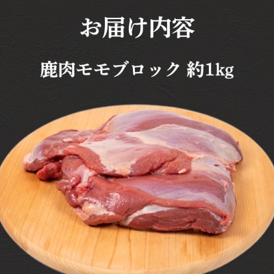 訳あり 不揃い 鹿肉 もも ブロック 約 1kg 冷凍 BM108